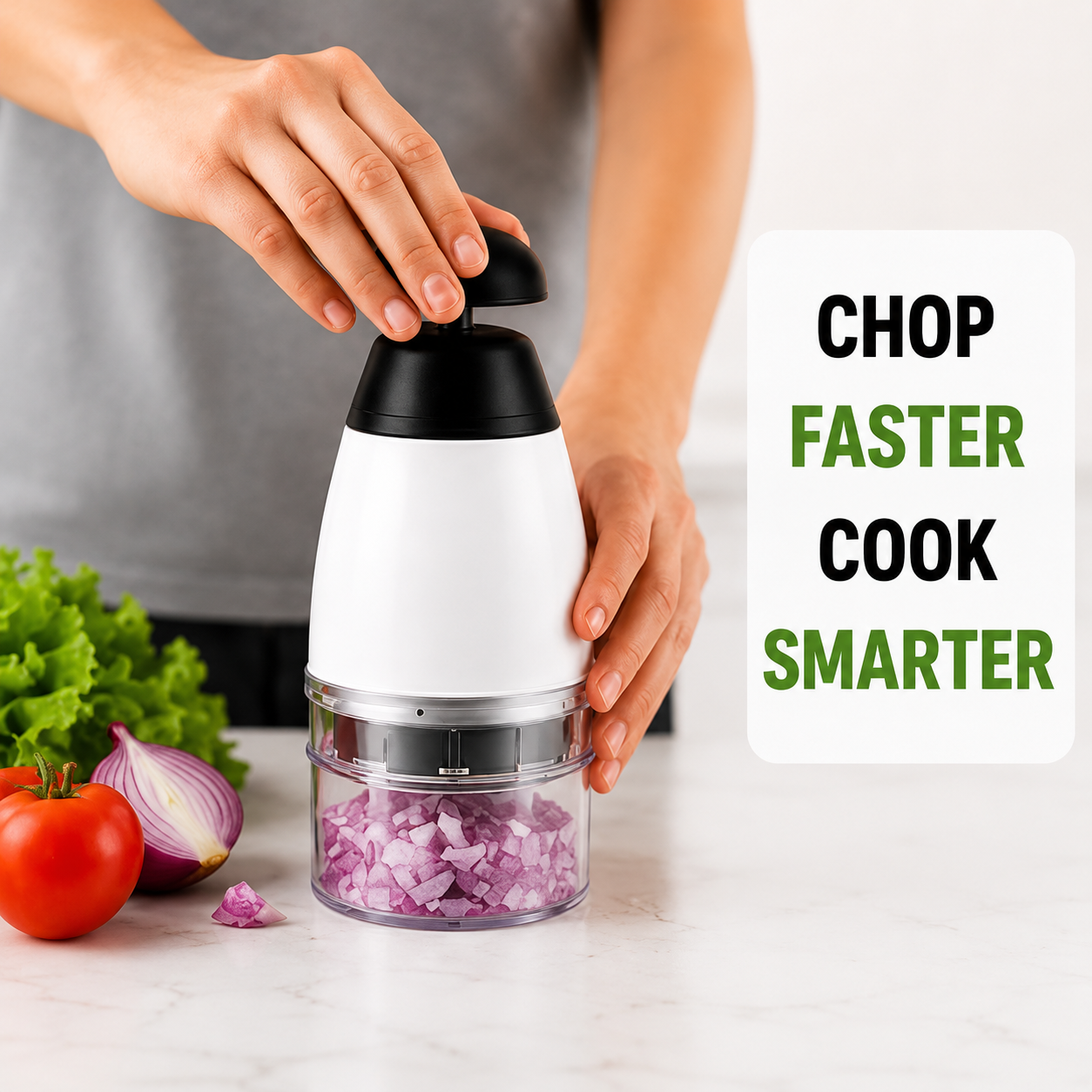 Smart HandPress Garlic & Vegetable Chopper